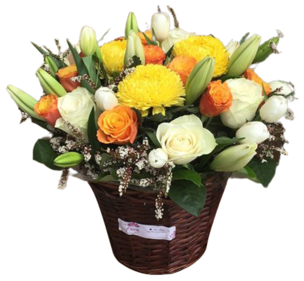MultiColour Flowers Basket