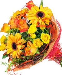 Yellow Roses Gerberas Bouquet